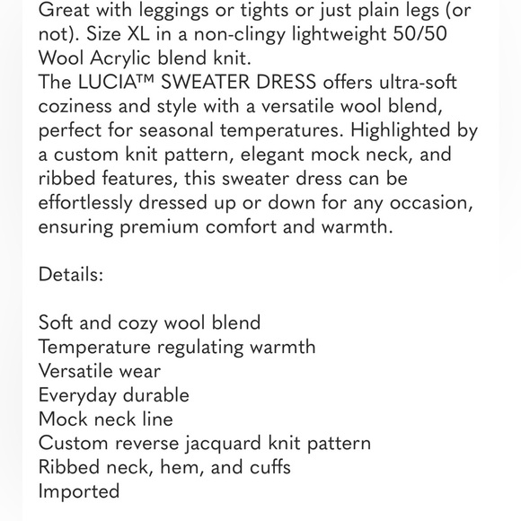 Kuhl Lucia Stone Fair Isle Sweater Dress Size XL - Picture 9 of 16